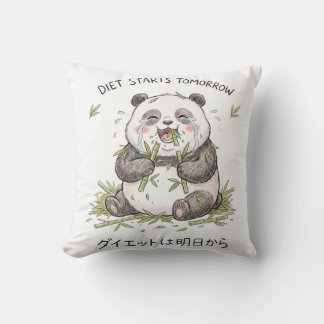 Diät beginnt morgen lustige weinende Panda-Meme-Ku Kissen