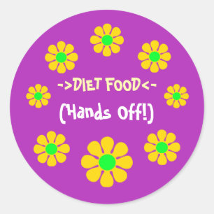 Diät Essen, Finger weg! Aufkleber