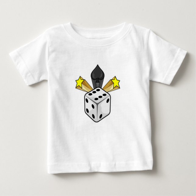 Diät im Poker mit Spades & Stars Baby T-shirt (Vorderseite)