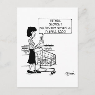 Diät Nahrung unnötig Postkarte