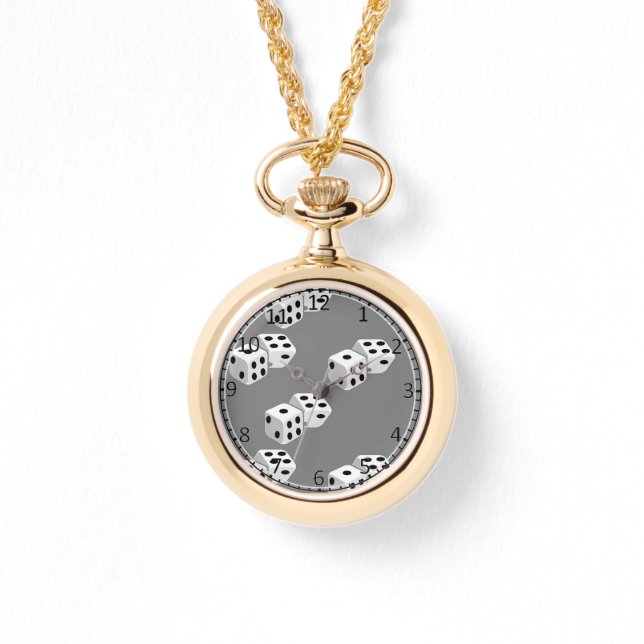 Diäten auf grauem Muster Armbanduhr (Vorderseite)