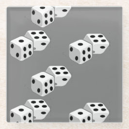 Diäten auf grauem Muster Glasuntersetzer