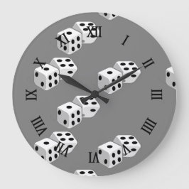 Diäten auf grauem Muster Große Wanduhr