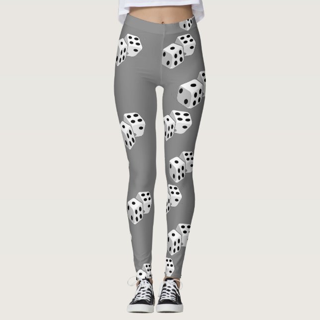 Diäten auf grauem Muster Leggings (Vorderseite)