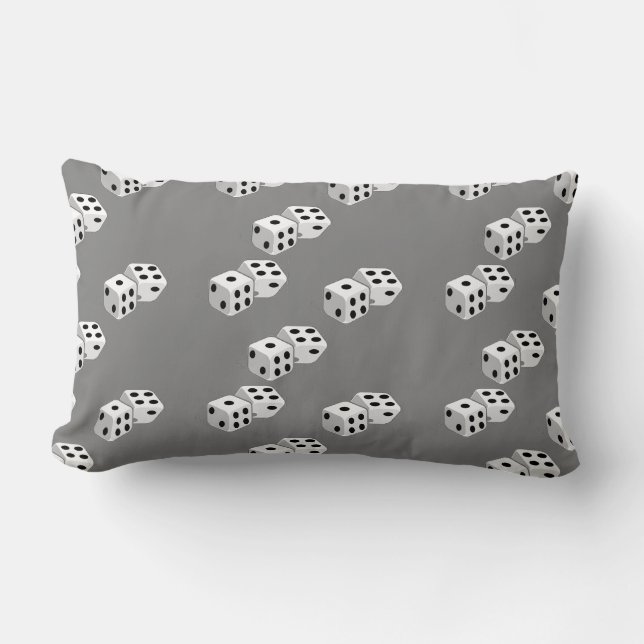 Diäten auf grauem Muster Lendenkissen (Vorderseite)