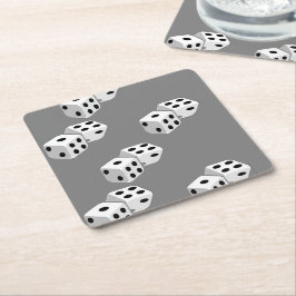 Diäten auf grauem Muster Rechteckiger Pappuntersetzer