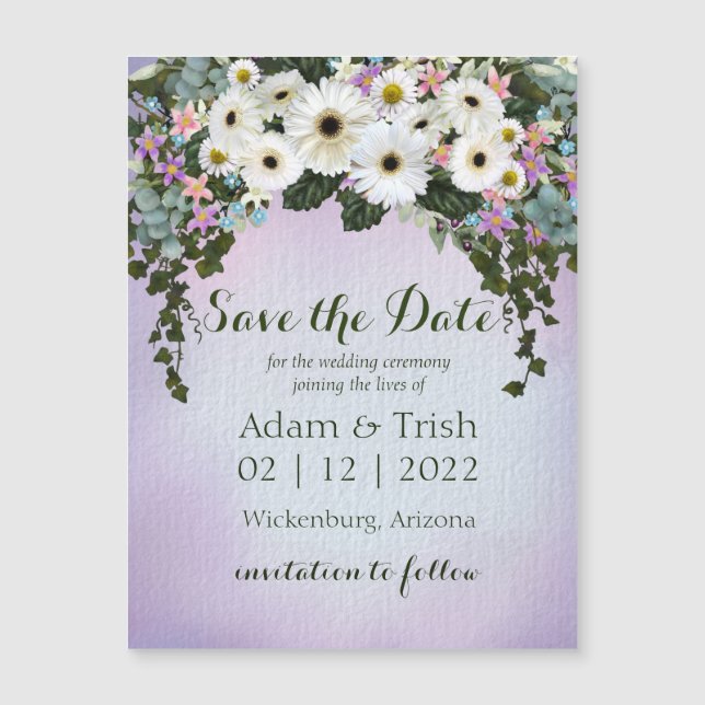 Diäten Save the Date Magnetkarte (Vorderseite)