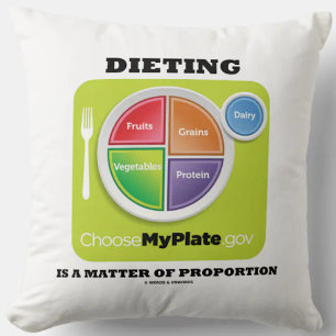 Diäten sind anteilig (MyPlate) Kissen