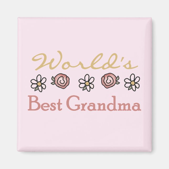 Diäten und Rose Weltbestes Grandma Magnet (Vorne)