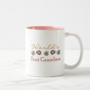 Diäten und Rose Weltbestes Grandma Zweifarbige Tasse