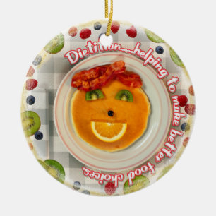 DIÄTETIKER-MOTTO-WEIHNACHTSverzierung - BESSERE Keramikornament