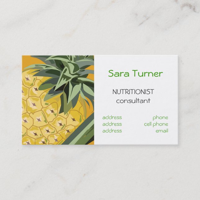 Diätetiker-und Visitenkarte (Vorderseite)