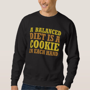 Diätetisch Eine ausgewogene Ernährung ist ein Keks Sweatshirt