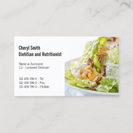 Diätitisches gesundes Caesar Salat Bio Foto Visitenkarte
