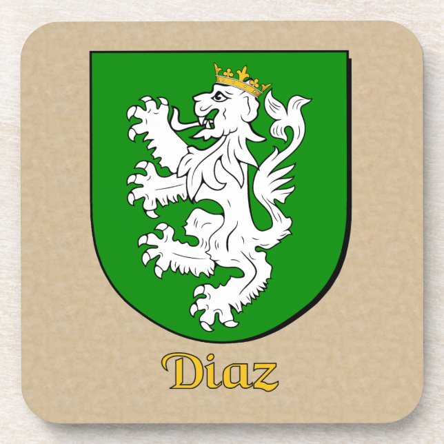 Diaz-Familienschild Untersetzer (Vorderseite)