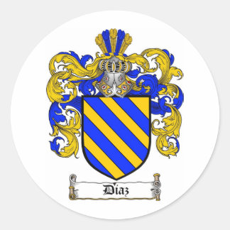 DIAZ-FAMILIENWAPPEN - DIAZ-WappenCOAT Runder Aufkleber