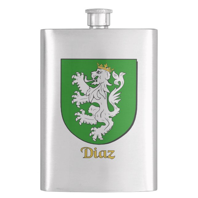 Diaz Heraldic Shield Flachmann (Vorderseite)