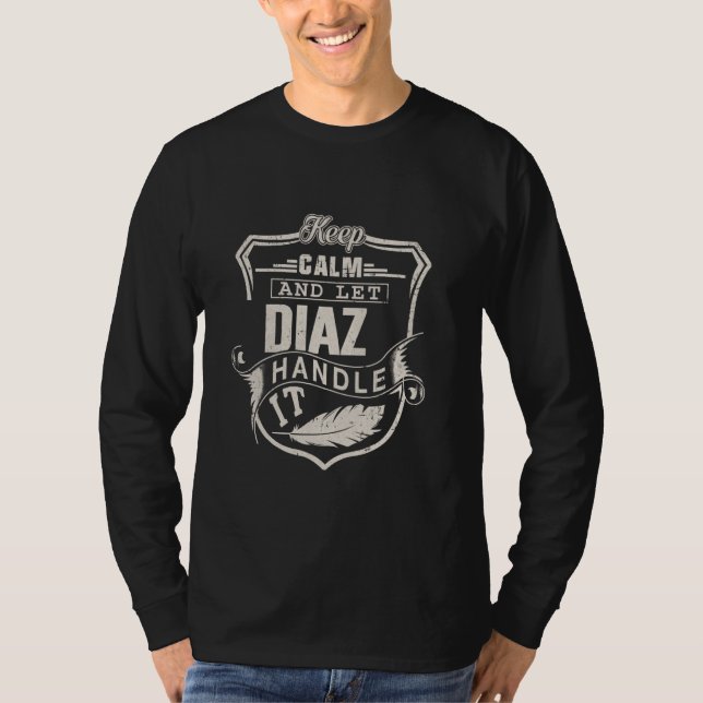 Diaz Nachname Shirt Diaz Name Geburtstag (Vorderseite)