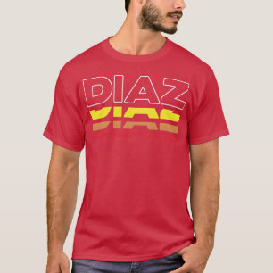 Diaz Vorname Lustig Vintage Sonnenuntergang Diaz v T-Shirt