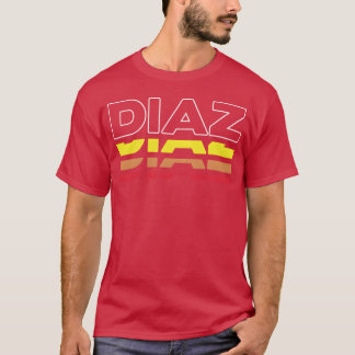 Diaz Vorname Lustig Vintage Sonnenuntergang Diaz v T-Shirt