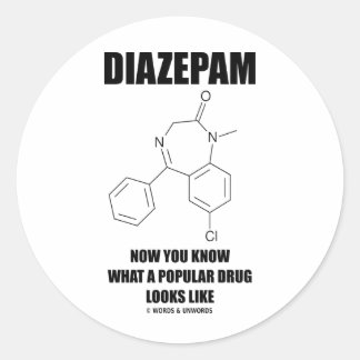 Diazepam jetzt wissen Sie, wie ein beliebtes Medik Runder Aufkleber