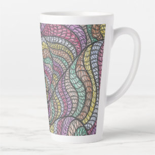 Diba Farbige abstrakte Spirale handgezeichnete K Milchtasse