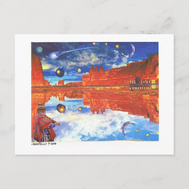 Dibble_Art12_Kokopelli-b1 Postkarte (Vorderseite)