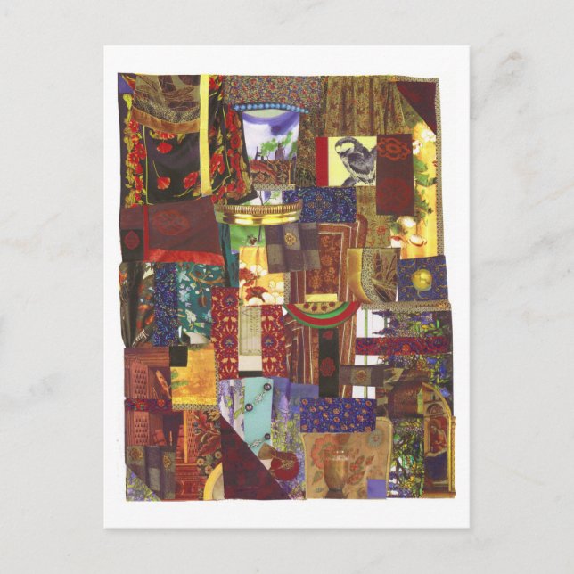 Dibble_Art20_Crazed_Quilt Postkarte (Vorderseite)