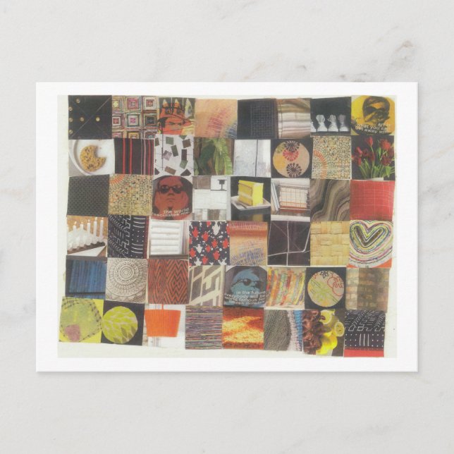 Dibble_Artworks_078_Sun_And_Shadows_Quilt_Number_T Postkarte (Vorderseite)