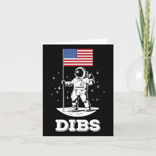 Dibs American Flag Astronaut Space 4. Juli Ame Karte