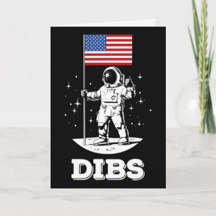 Dibs American Flag Astronaut Weltraum 4. Juli Ame Karte