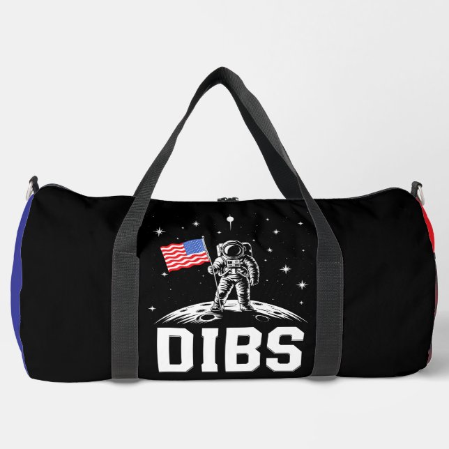 Dibs Astronaut Mondflagge  Duffle Bag (Vorderseite)