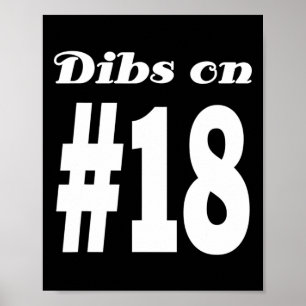 Dibs auf #18 Hockey Fußll Verkauf Sport Poster