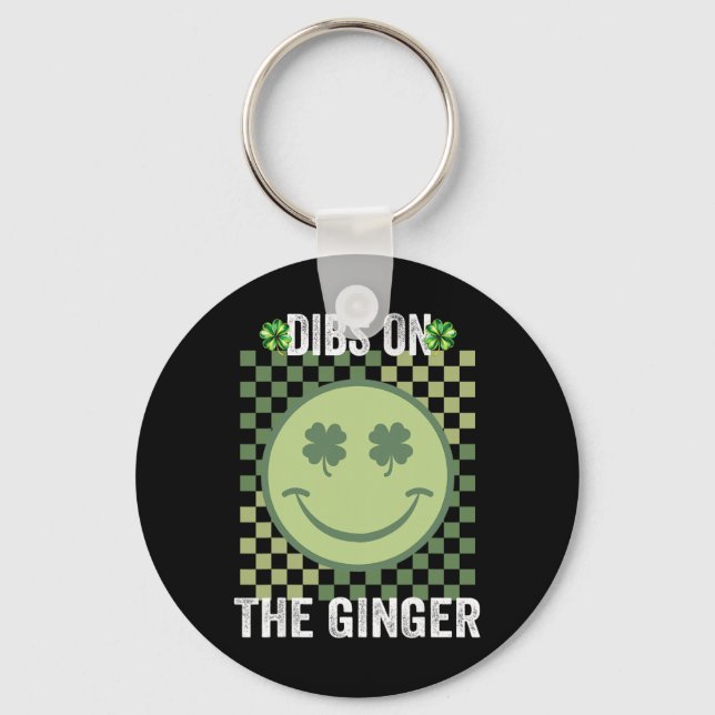 Dibs auf den Ginger St Patricks Day Lustiger Irisc Schlüsselanhänger (Vorderseite)