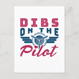 Dibs auf der Ehefrau des Piloten Airman Postkarte