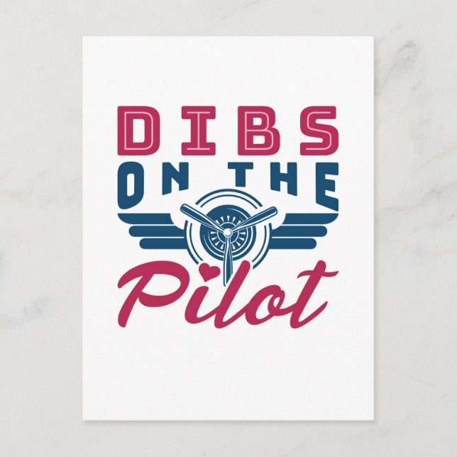 Dibs auf der Ehefrau des Piloten Airman Postkarte (Vorderseite)
