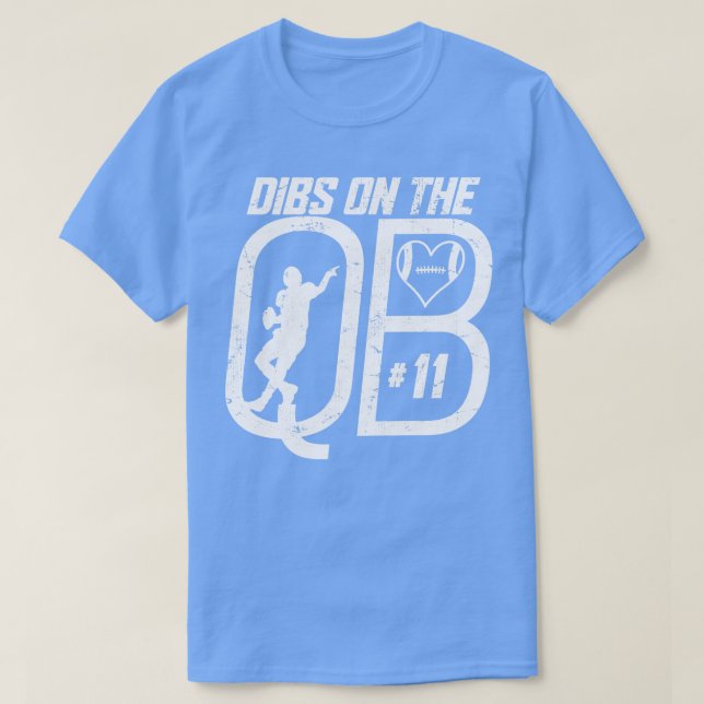DIBS AUF DER QUARTERBACK 11 LIEBEN FUSSBALLNUMMER  T-Shirt (Design vorne)