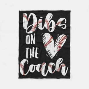 Dibs on Coach Baseball Ehefrau Funny Sports Coach Fleecedecke