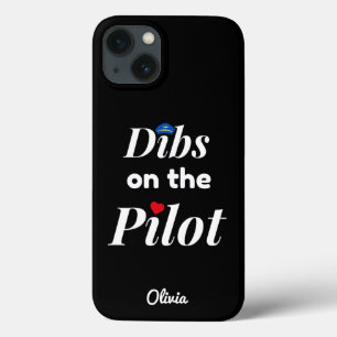 Dibs on Pilot,Aviation,Minimalistisch,Mit Monogram Case-Mate iPhone Hülle