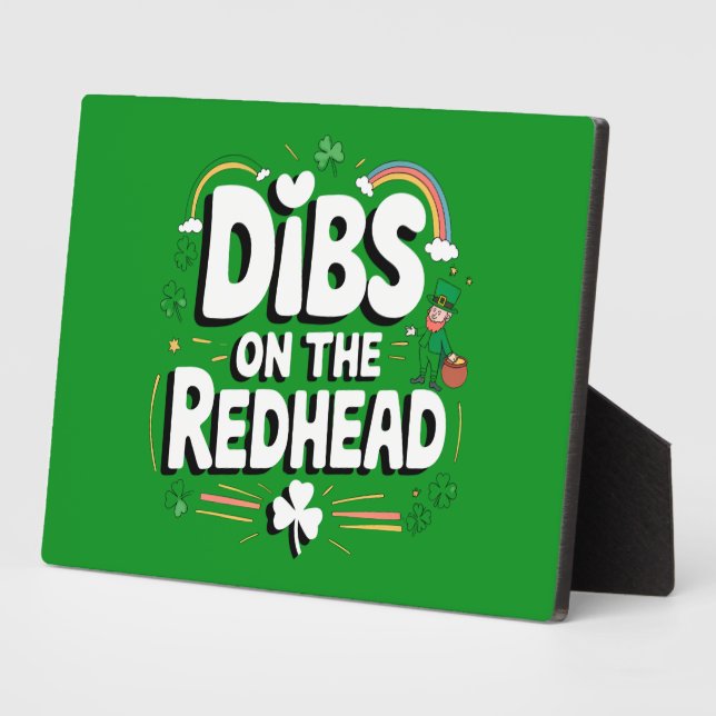 Dibs on the Redhead Funny St Patrick's Day Fotoplatte (Seite)