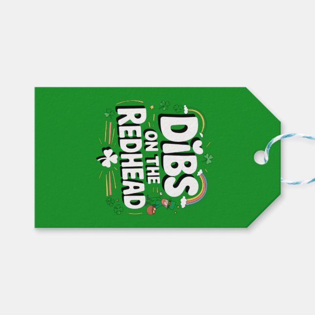 Dibs on the Redhead Funny St Patrick's Day Geschenkanhänger (Vorderseite (Horizontal))