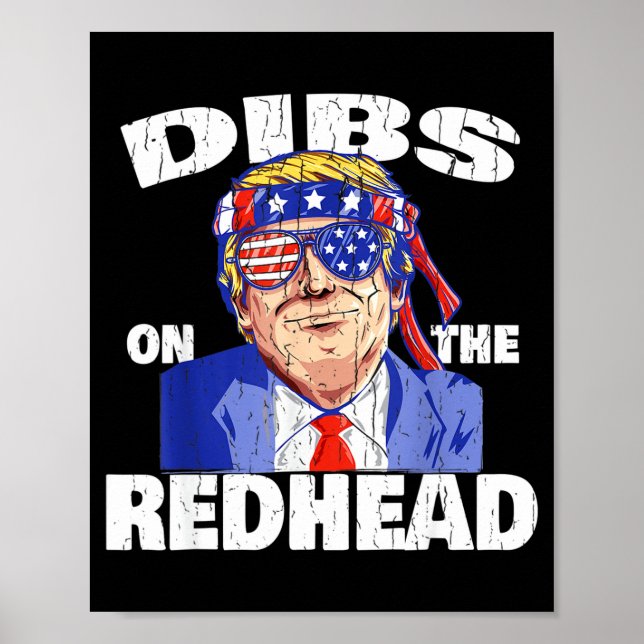 Dibs On The Redhead Shirt Funny St Patricks Day Pr Poster (Vorne)