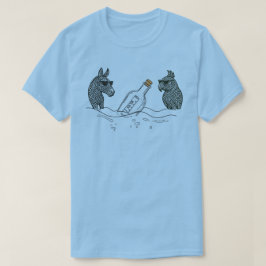 Dibs & Parrot mit einer Spirituosenflasche T-Shirt