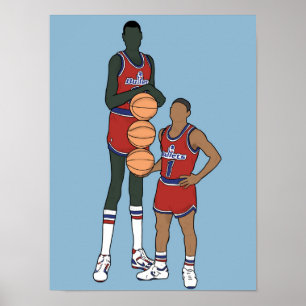 Dibujo de Bol y Bogues, NBA Poster