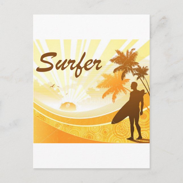 dibujo-surf_7 postkarte (Vorderseite)