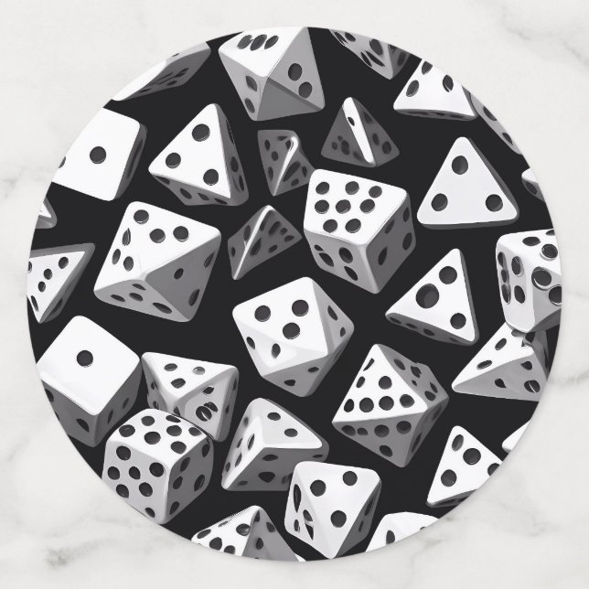 Dice Delight: Eine geometrische Kaskade Konfetti (Groß Vorderseite)