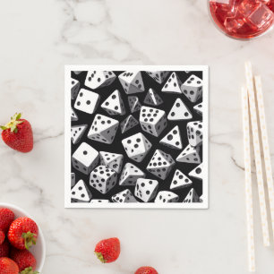Dice Delight: Eine geometrische Kaskade Serviette