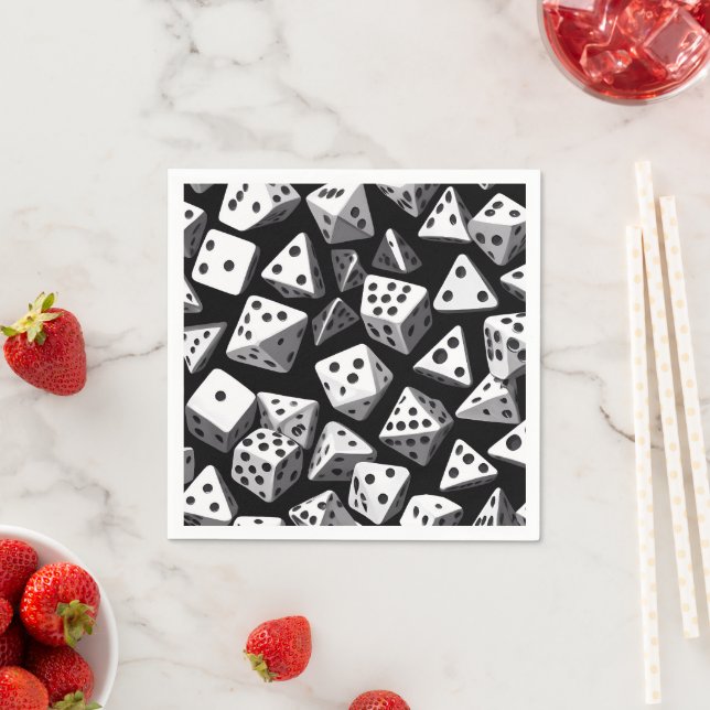 Dice Delight: Eine geometrische Kaskade Serviette (Beispiel)