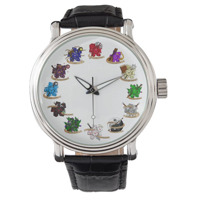 Dice-Designs für Dungeons und Dragons Armbanduhr (Vorderseite)