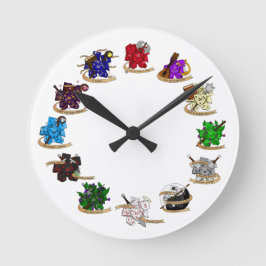 Dice-Designs für Dungeons und Dragons Runde Wanduhr